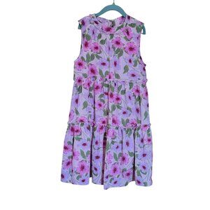Floral Sleeveless Tiered Dress Keyhole Back easter party church wedding flower